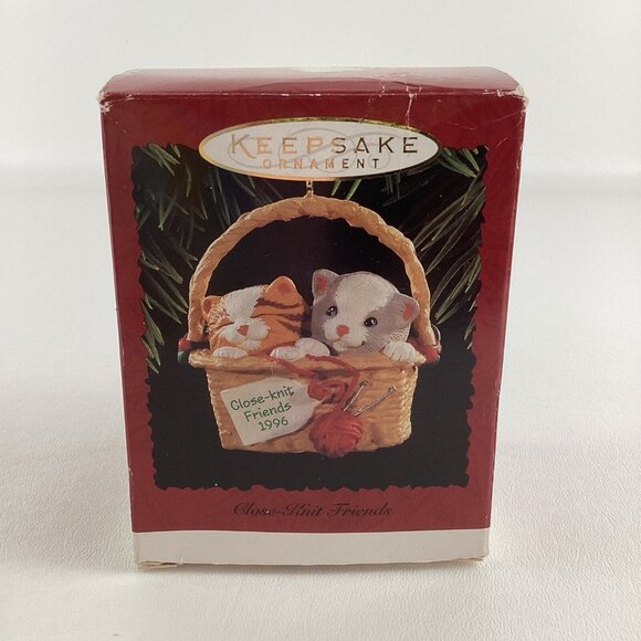 Hallmark Other - Hallmark Keepsake Christmas Tree Ornament Close Knit Friends Kitty Basket 1996